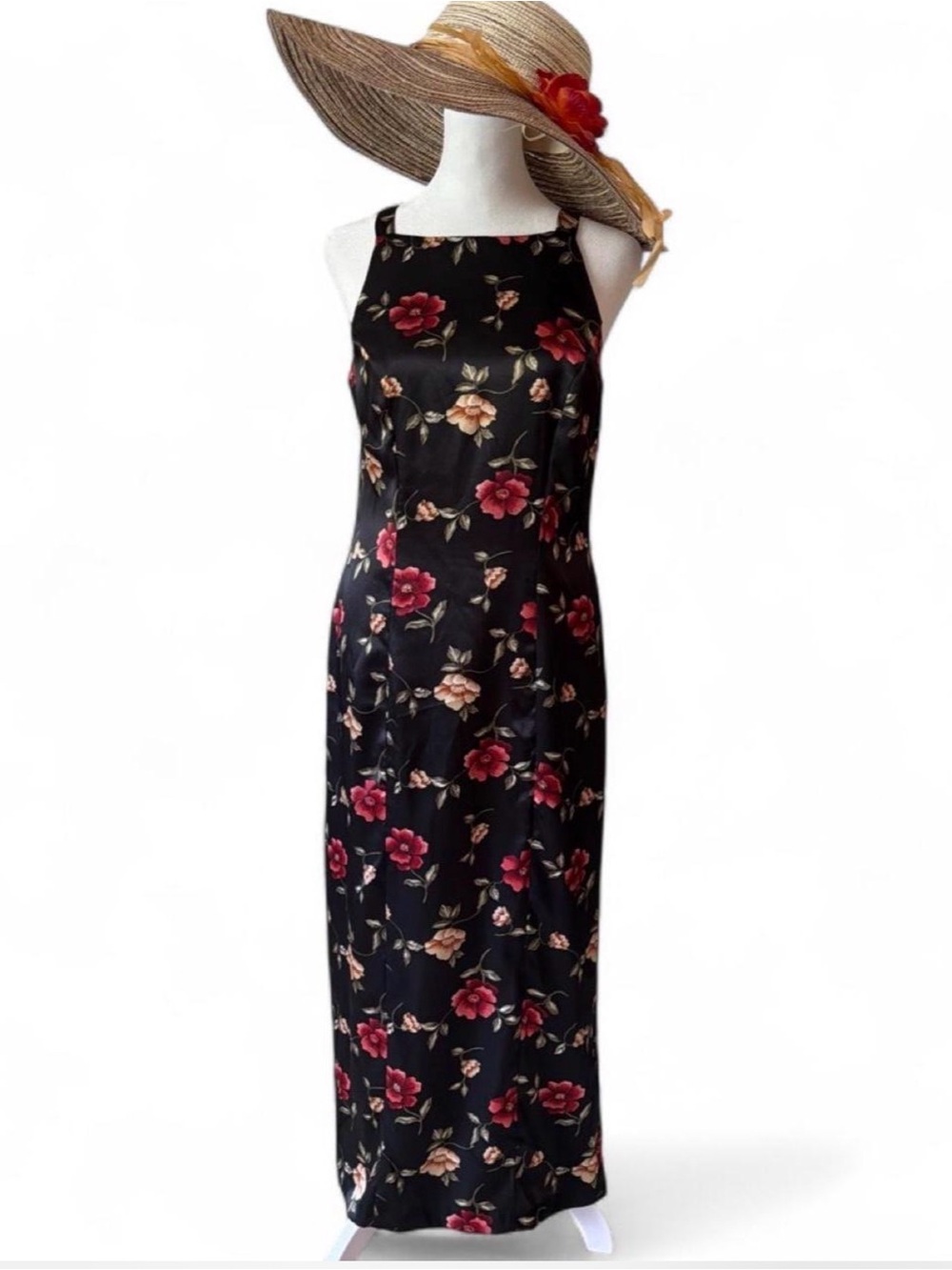 Women’s extra small maxi dress. Elegant sleeveless floral lightweight fabric.